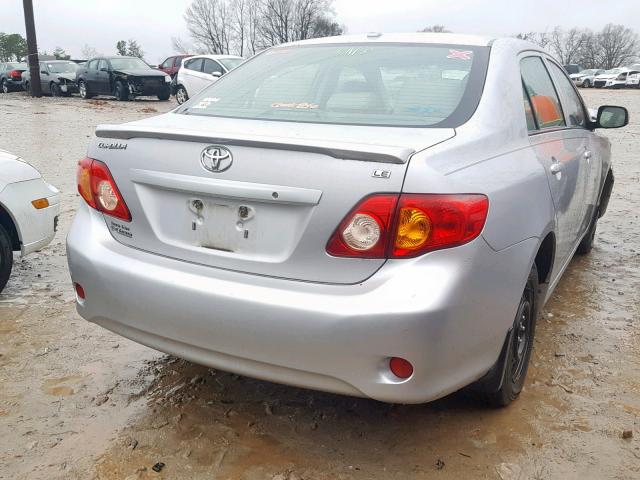 1NXBU4EE4AZ320243 - 2010 TOYOTA COROLLA BA SILVER photo 4