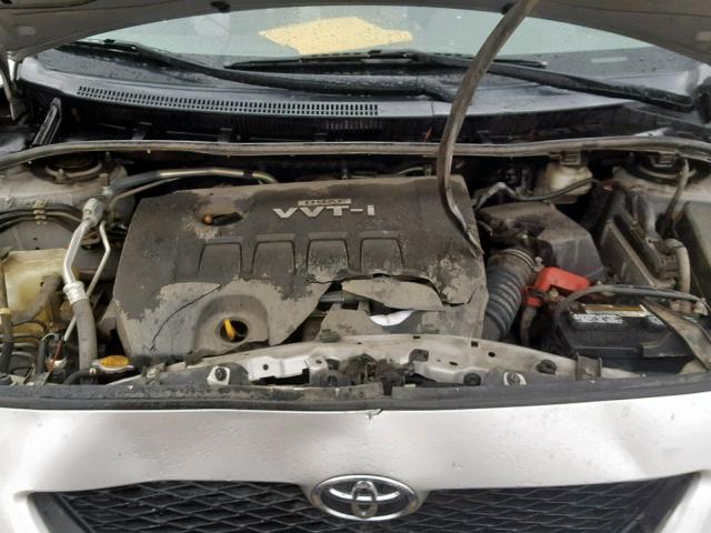 1NXBU4EE4AZ320243 - 2010 TOYOTA COROLLA BA SILVER photo 7