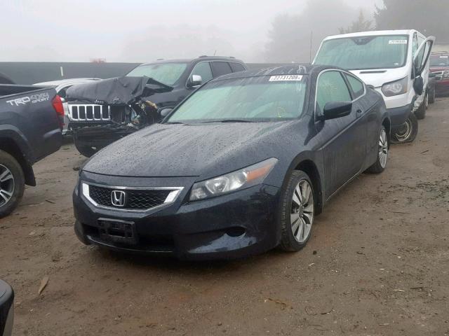 1HGCS12848A025359 - 2008 HONDA ACCORD EXL BLACK photo 2