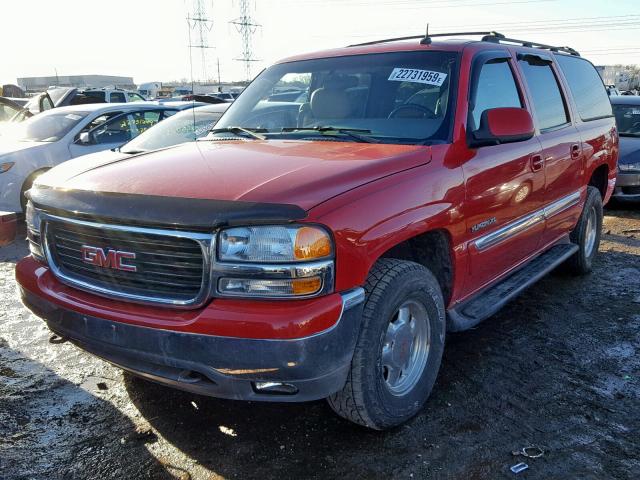 3GKFK16Z52G314374 - 2002 GMC YUKON XL K RED photo 2