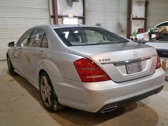 WDDNG7BB9AA295450 - 2010 MERCEDES-BENZ S 550 SILVER photo 3