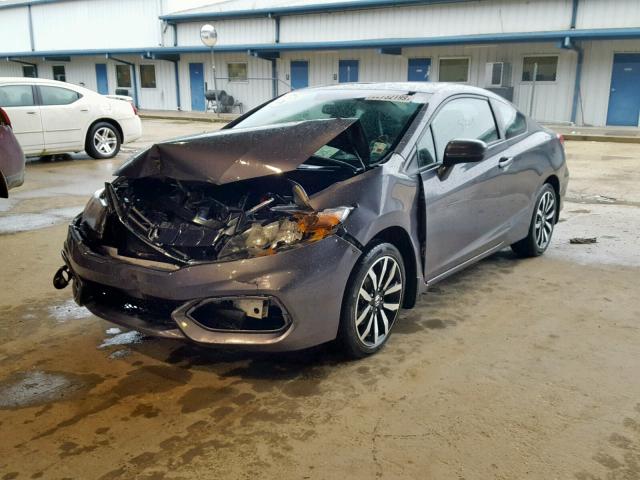 2HGFG3B09FH526735 - 2015 HONDA CIVIC EXL GRAY photo 2