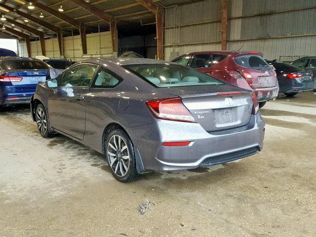 2HGFG3B09FH526735 - 2015 HONDA CIVIC EXL GRAY photo 3