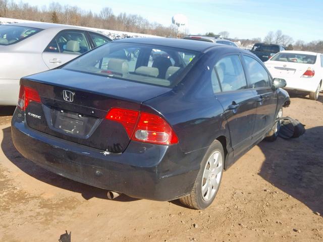 2HGFA16557H316422 - 2007 HONDA CIVIC LX BLACK photo 4