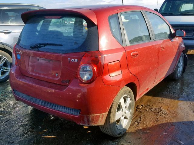 KL2TD66E69B640578 - 2009 PONTIAC G3 RED photo 4