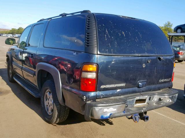 3GNFK16ZX4G327238 - 2004 CHEVROLET SUBURBAN K BLUE photo 3