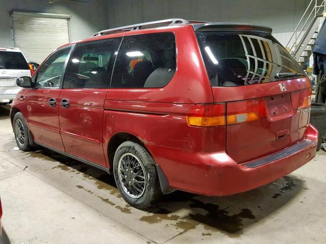 2HKRL18572H571463 - 2002 HONDA ODYSSEY LX RED photo 3