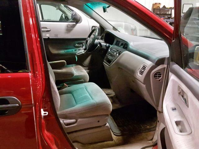 2HKRL18572H571463 - 2002 HONDA ODYSSEY LX RED photo 5