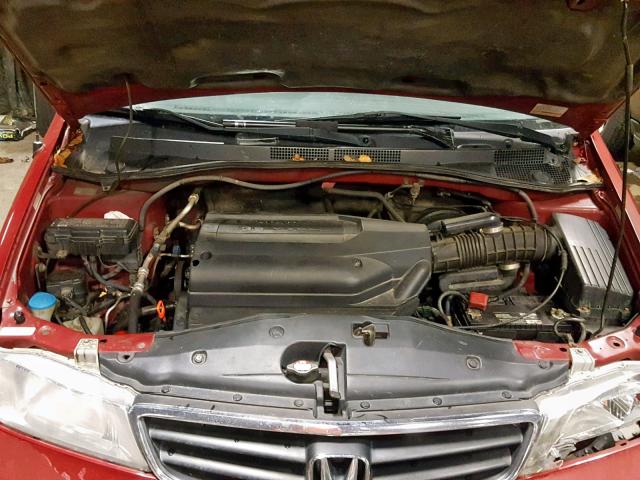 2HKRL18572H571463 - 2002 HONDA ODYSSEY LX RED photo 7