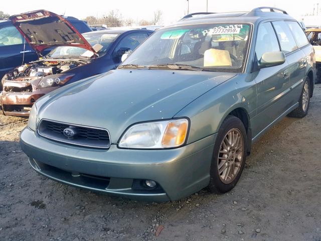 4S3BH635236307814 - 2003 SUBARU LEGACY L GREEN photo 2