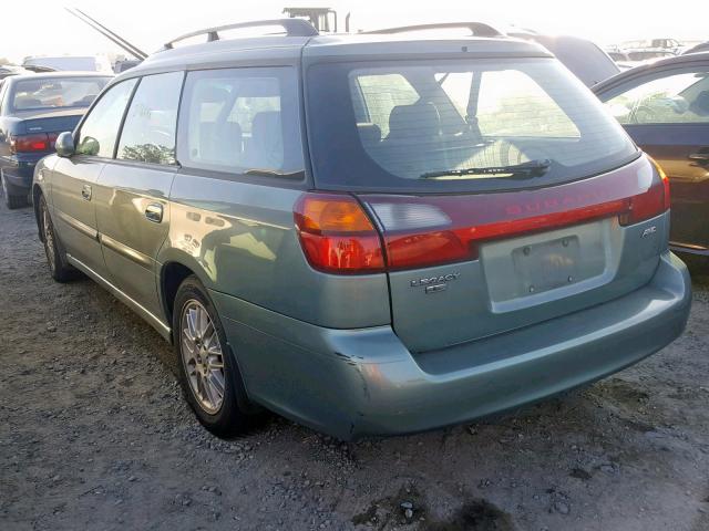 4S3BH635236307814 - 2003 SUBARU LEGACY L GREEN photo 3