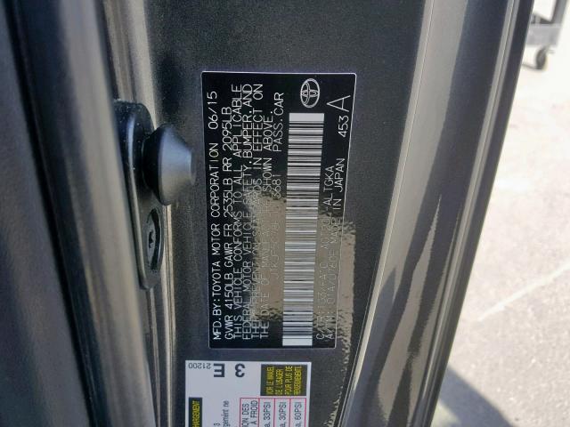 JTKJF5C78FJ013681 - 2015 TOYOTA SCION TC შავი ფოტო 10