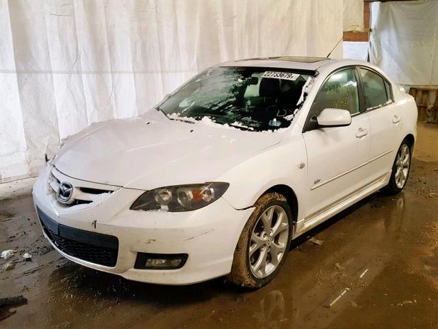 JM1BK323X81792711 - 2008 MAZDA 3 S WHITE photo 2