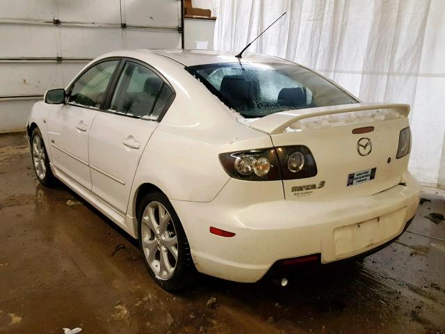 JM1BK323X81792711 - 2008 MAZDA 3 S WHITE photo 3