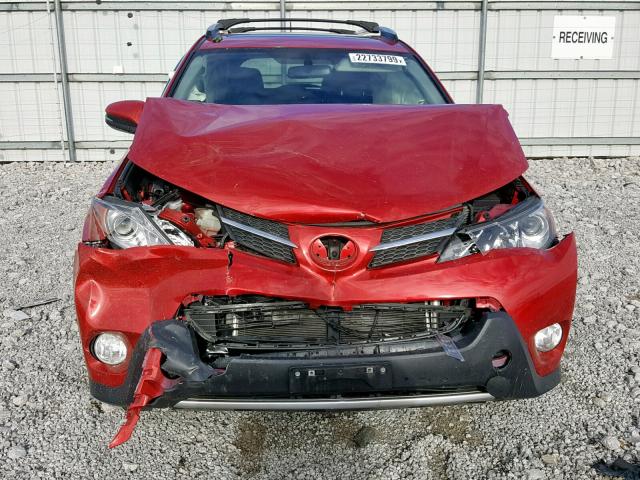 JTMRFREV1FD109065 - 2015 TOYOTA RAV4 XLE RED photo 9