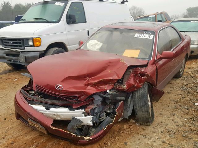 JT8GK13T5R0041580 - 1994 LEXUS ES 300 BURGUNDY photo 2