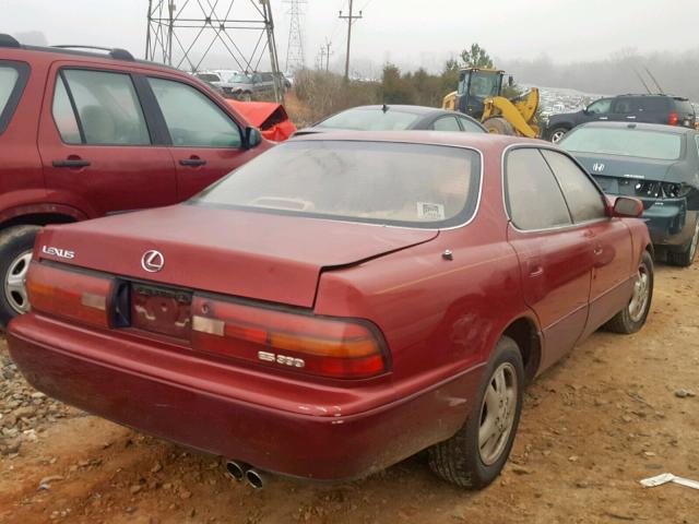 JT8GK13T5R0041580 - 1994 LEXUS ES 300 BURGUNDY photo 4