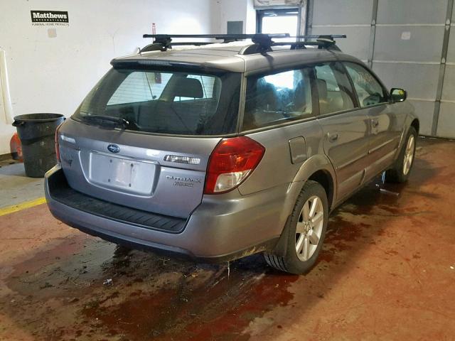 4S4BP62C687362864 - 2008 SUBARU OUTBACK 2. GRAY photo 4