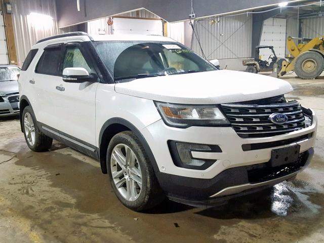 1FM5K8F88HGE09938 - 2017 FORD EXPLORER L WHITE photo 1