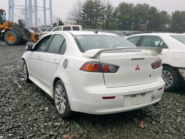 JA32U8FW1AU019933 - 2010 MITSUBISHI LANCER GTS WHITE photo 3