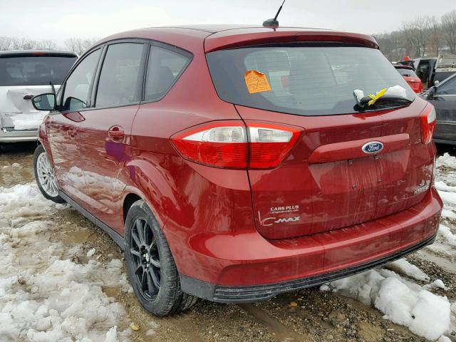 1FADP5AU1DL527891 - 2013 FORD C-MAX SE RED photo 3