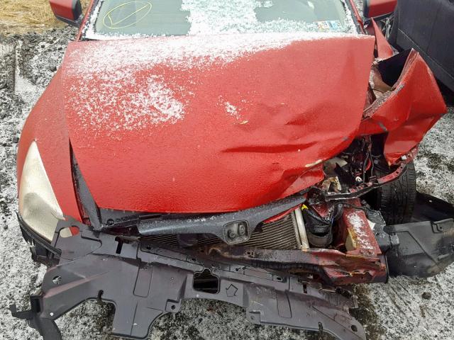 1HGCM82485A018345 - 2005 HONDA ACCORD SE RED photo 7