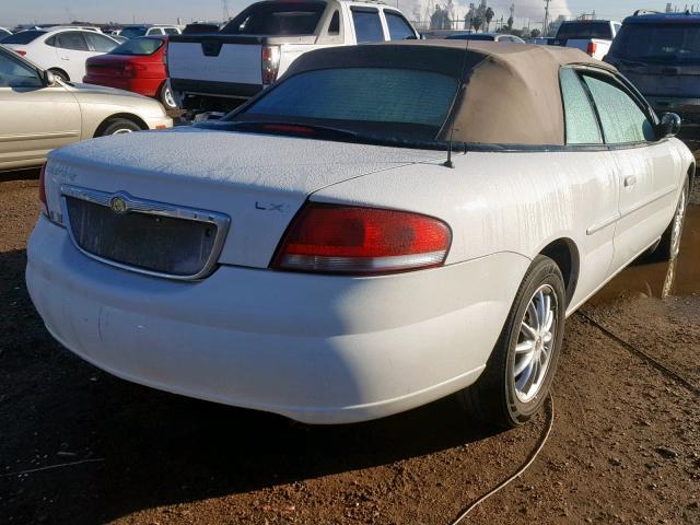 1C3EL55T03N594808 - 2003 CHRYSLER SEBRING LX WHITE photo 4