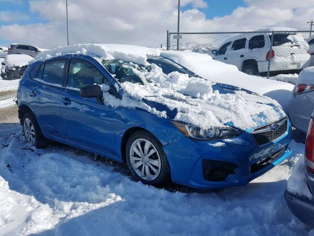 4S3GTAA61H3741167 - 2017 SUBARU IMPREZA BLUE photo 1