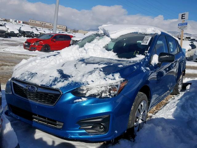 4S3GTAA61H3741167 - 2017 SUBARU IMPREZA BLUE photo 2