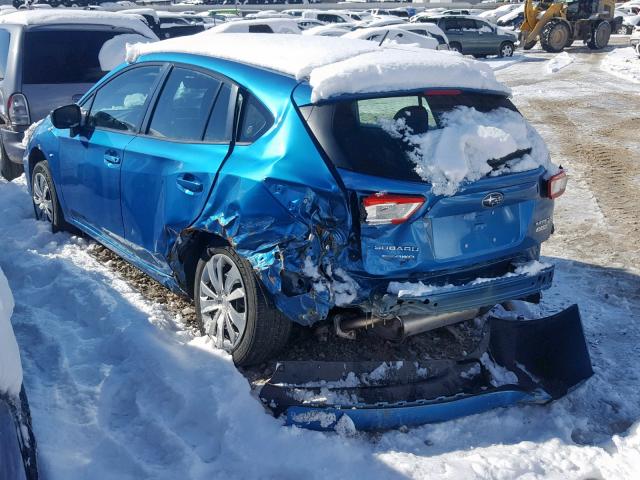 4S3GTAA61H3741167 - 2017 SUBARU IMPREZA BLUE photo 3