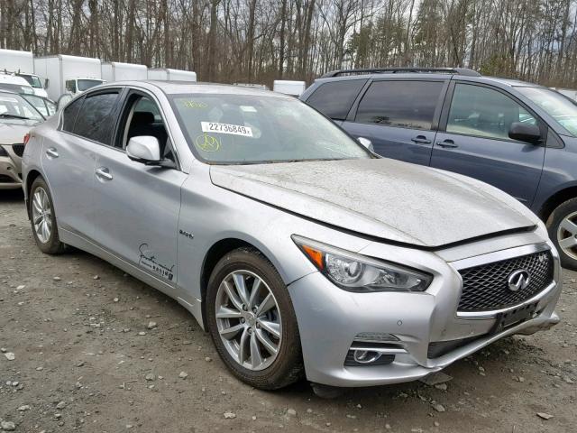 JN1AV7AR3EM701565 - 2014 INFINITI Q50 HYBRID SILVER photo 1