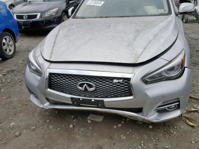 JN1AV7AR3EM701565 - 2014 INFINITI Q50 HYBRID SILVER photo 9