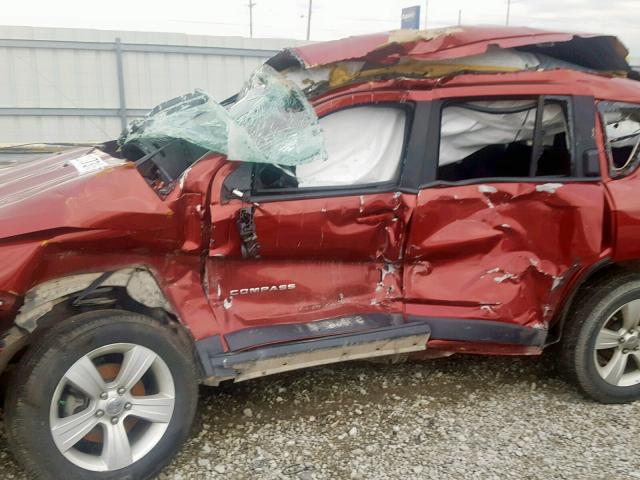 1C4NJDBBXGD782321 - 2016 JEEP COMPASS SP 栗色 照片 10