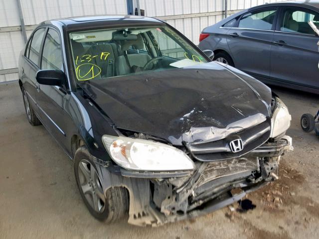 2HGES26835H521310 - 2005 HONDA CIVIC EX BLACK photo 1