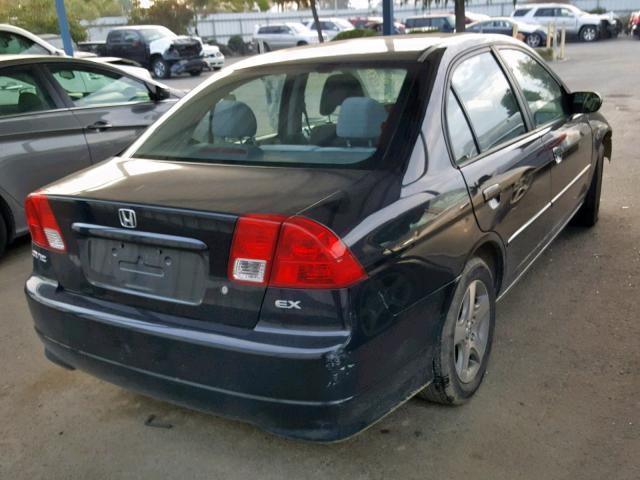 2HGES26835H521310 - 2005 HONDA CIVIC EX BLACK photo 4