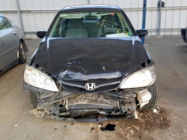2HGES26835H521310 - 2005 HONDA CIVIC EX BLACK photo 9