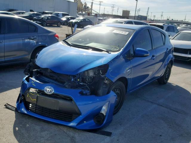 JTDKDTB30F1112371 - 2015 TOYOTA PRIUS C BLUE photo 2