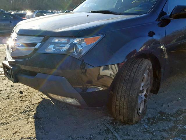 2HNYD28699H523676 - 2009 ACURA MDX TECHNO BLACK photo 9