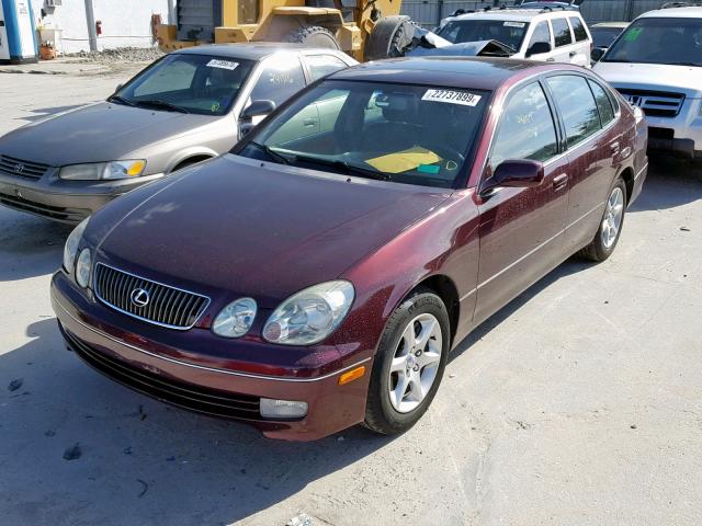 JT8BD69S710139899 - 2001 LEXUS GS 300 BURGUNDY photo 2