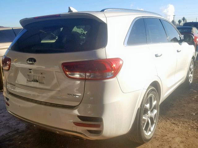 5XYPK4A57GG076667 - 2016 KIA SORENTO SX WHITE photo 4