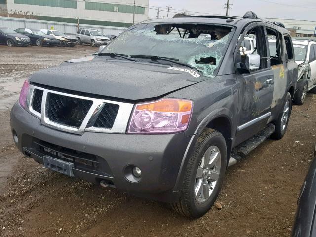 5N1AA0NE5CN611411 - 2012 NISSAN ARMADA SV GRAY photo 2