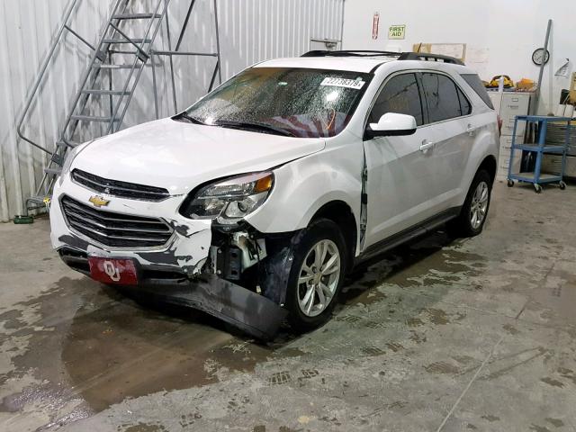 2GNALCEK9H6121983 - 2017 CHEVROLET EQUINOX LT WHITE photo 2