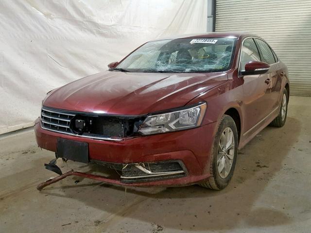 1VWAT7A31HC073852 - 2017 VOLKSWAGEN PASSAT S MAROON photo 2