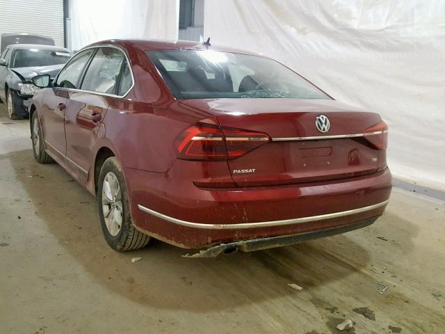 1VWAT7A31HC073852 - 2017 VOLKSWAGEN PASSAT S MAROON photo 3