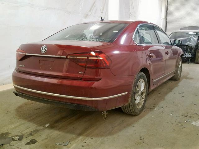 1VWAT7A31HC073852 - 2017 VOLKSWAGEN PASSAT S MAROON photo 4