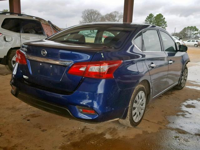 3N1AB7AP2HY407227 - 2017 NISSAN SENTRA S BLUE photo 4