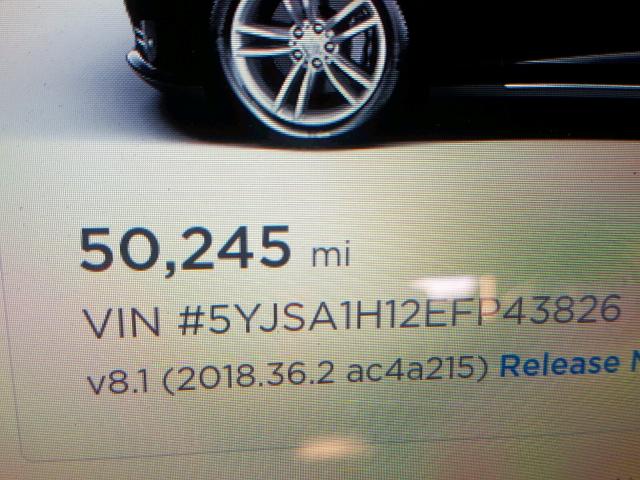 5YJSA1H12EFP43826 - 2014 TESLA MODEL S შავი ფოტო 8