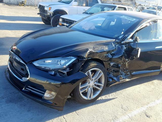 5YJSA1H12EFP43826 - 2014 TESLA MODEL S შავი ფოტო 9