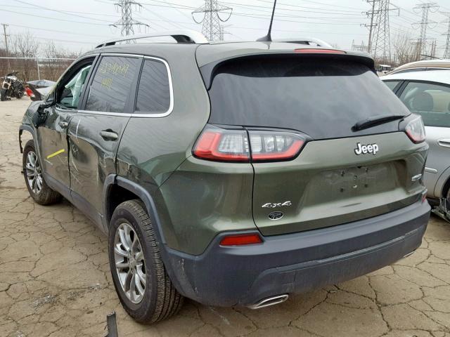 1C4PJMLX8KD157413 - 2019 JEEP CHEROKEE L GREEN photo 3