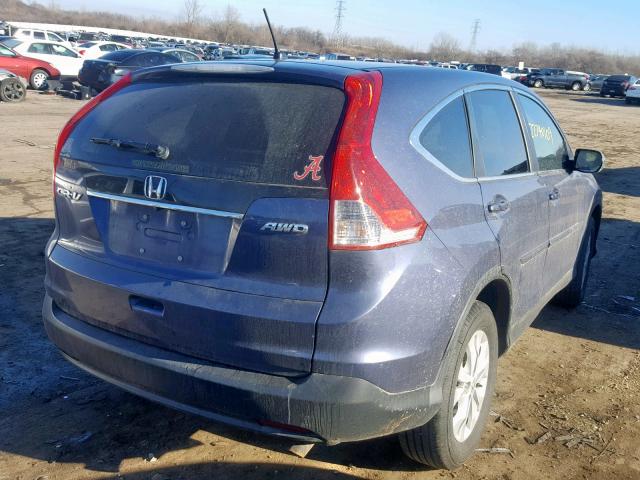 5J6RM4H52DL081908 - 2013 HONDA CR-V EX BLUE photo 4